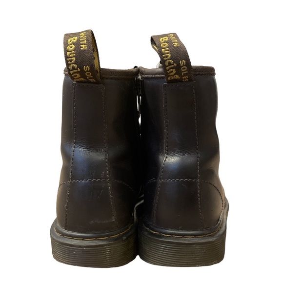 Dr. Martens Delaney Youth Brown Leather Kids Boots size 4 - Picture 4 of 8